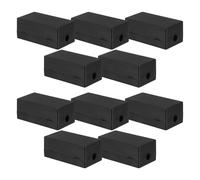 Hoement 10pcs Outdoor LED Controller Junction Box Black Plastic Electric Cord Wiring Enclosure for Cable Management and DIY Electronic Projects