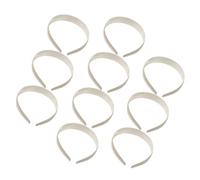 Hoement 10pcs Plain Beige Plastic Headbands for Women, Wide Hard Polycarbonate Hair Bands for DIY Crafting and Spa Use, Securely Holds Hair Accessories