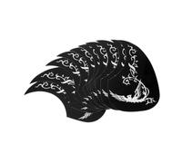 Hoement 10pcs Self-adhesive Waterdrop Acoustic Guitar Pickguards for 40/41 Inch Folk and Classical Guitars Anti-scratch Protective Decals in Swallow Pattern Black and Silver Accessories