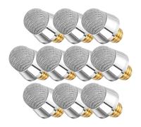 Hoement 10pcs Silver Stylus Tips Replacement for Tablet Computers and Smart Phones with M5 External Thread 6.4mm, Silver Fiber Cloth Material to Improve Sensitivity and Provide Screen