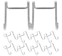 Hoement 10pcs Stainless Steel Double Hook for Cabinet Door