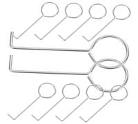 Hoement 10Pcs Stainless Steel Floor Drain Hooks for Bathroom Shower Drain Cover Removal Grate Lifting Tool for Hair Catcher Cleaning Easy to Use