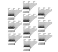 Hoement 10pcs Stainless Steel Square Tube Fitting Brackets for Aa Column Ladder Middle Left Right Mounting Supports Compact Polished Shelving Hardware Compatible with Tubes
