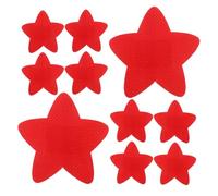 Hoement 10pcs Star Shape Bandages, Self-Adhesive and Easy to Apply, Bright Red PVC Wound Patches, Cute and Fun Decorative Bandages Suitable for Home and School Use