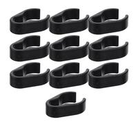 Hoement 10pcs Universal Mic Stand Cable Holder Plastic Cable Clamps 25mm Mic Pole Cord Organizer for Microphone Boom Pole Ktv Studio Use