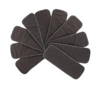 Hoement 10pcs Washable Bamboo Charcoal Diaper Inserts Reusable and Odor Absorbing Pads for Daily Use Travel and Sleep Comfortable and Practical Nursing Liners