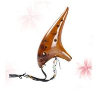 Hoement 12 Hole Alto C Key Ocarina Flute with Protective Bag and Instruction Booklet Yellow Musical Instrument for Beginner and Professional Players Ocarina