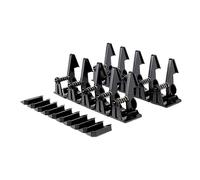 Hoement 12 Pairs Baby Protective Cabinet Locks Black Child Proof Latches with Abs and Spring Material for Pantry Room and Storage Area Safety