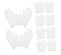 Hoement 12 Pairs White Cotton Moisturizing Gloves Fingerless Design for Dry Hands Breathable Working Gloves for Adults Women Men Soft Skin Friendly Cotton for Daily Use and Formal