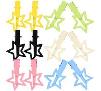 Hoement 12 Pcs Metal Hair Clips for Small Five-pointed Star Shape Hair Clips with Longer Service Time and Multipurpose Use for Parties and Special Occasions