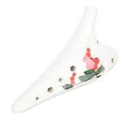 Hoement 12hole Lovely Hand Painted Ocarina c Key Beginner Wind Instrument for Boy Girl for Music Practice and Learning