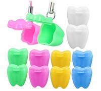Hoement 12Pcs Baby Tooth Box Toddler Tooth Case for Safely Storing First and Recording Childhood Milestones