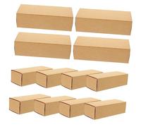 Hoement 12pcs Brown Packaging Drawer Box Cardboard present Storage for Lipstick Essential Oil Bottles Portable and Durable Present Organizer