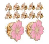 Hoement 12pcs Cartoon Cherry Blossom Brooch Cute Pins for Backpacks Broach Pins Cherry Blossoms Badge Brooch for Women for Clothes DIY Alloy