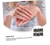 Hoement 12Pcs Felting Finger Protectors Quilting Needle Cots Ergonomic Comfortable Sewing Finger Guards for Embroidery Craft Tools Random Color Soft Material Random Color