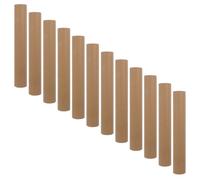 Hoement 12pcs Heavy-duty Cardboard Mailing Tubes with End Caps Protective Kraft Paper Poster Storage Tubes for Shipping and Mailing Artwork and Documents Space-saving Hard Cardboard