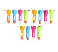 Hoement 12pcs Luminous Rocket Head Keychains Set, Modeling Key Pendants with Bag Hanging Ornaments, Glow-in-the-dark Key Rings for Party Favors and Handbag Accessories Random Color