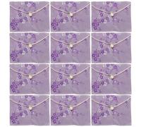 Hoement 12pcs Medium Chinese Style Silk Satin Jewelry Bags Drawstring Necklace Earring Cloth Pouches for Wedding Party and Decoration Random Color Random Color