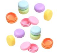 Hoement 12pcs Mini Macaron 10g Macaron Pill Case Made of Lightweight Pp Material Lotion Cream Container for Small Accessories Storage and Travel Makeup Organization