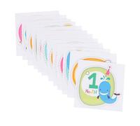 Hoement 12pcs Newborn Milestone Stickers Neonatal Month Milestone Cards for Photo Props Announcement Ideas