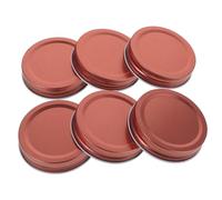 Hoement 12pcs Rose Gold Mason Jar Lids Wide Mouth Metal Screw Caps Reusable Airtight Tinplate Covers for Canning and Food Storage Leakproof Replacement Sealing Caps for Jars