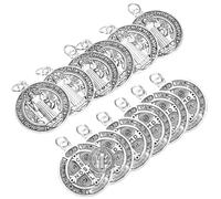 Hoement 12Pcs Saint Pendants Metal Charms Religious Christian Adornments Lightweight for DIY Jewelry Making and Keychain Hanging Decoration Italian Vintage Style Random