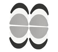 Hoement 12Pcs Shoe Heel Repair Patches Self-Adhesive Shoe Heel Repair Supplies for Boots and Trainers with White Gray Black for Quick and Fixing