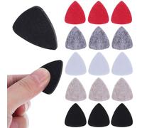 Hoement 15 Pcs Colored Felt Guitar Picks Set 30mm X 26mm Soft Ukulele Plectrums Multi-color for Acoustic Electric Bass Guitar Practice