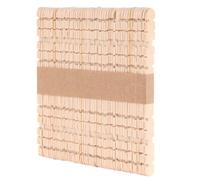 Hoement 150pcs Wooden Ice Pop Sticks Sawtooth Edge for DIY Crafts, Smooth Surface and Safe Material for Birthday Parties and Camp Scout Crafts