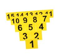 Hoement 15pcs Acrylic Double-sided Crime Scene Markers with Yellow Background for Party Decorations Reusable Signs for Restaurants Cafes Bars and Themed Events