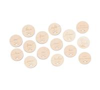 Hoement 15pcs Discs Natural Wooden Monthly Cards for Newborn Photography Capture First Year Memories Shower Keepsake