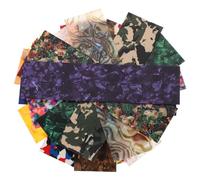 Hoement 15pcs Diy Celluloid Guitar Pick Strips Mixed Thickness Light Medium Heavy Random Color and Style Suitable for Guitar Pick Punch