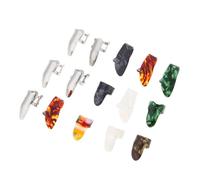 Hoement 15pcs Guitar Pick Set Metal Plectrums Thumb Index Finger Picks Style Acoustic Guitar Accessories for Beginners