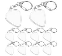 Hoement 15pcs Guitar Picks Case Keychain Holder with Acrylic and Metal, Protective Storage Box for Guitar Players, Effortless Access and Portable Design for Performing and Studios