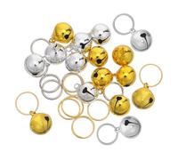 Hoement 16pcs Mini Dog Collar Bells Metal Pendant Pet Collar Charm Accessory Comfortable for Pets Chic Small Dog for Training and Tracking