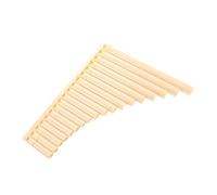 Hoement 18-pipe Plastic Pan Flute Beginner Instrument Panpipes for School Use Music Education with Ivory White Tubes Traditional Folk Wind Instrument