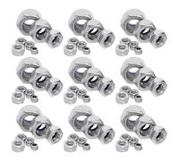 Hoement 180Pcs Metric Self-Locking Hexagon Nut Set M3-M12 304 Stainless Steel Lock Nuts Assortment for DIY Electronics Repairs and Industrial Fastening Applications