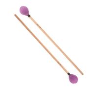 Hoement 1pair Marimba Mallets Comfortable Grip for Tongue Drum and Percussion Instruments Lightweight Maple Handles Woolen Yarn for Sound Production
