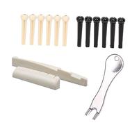 Hoement 1set Acoustic Guitar Accessories Kit Guitar Nail Picker Metal Lifter White Black String Nails Upper Lower Chord Pillows for Musicians Your Playing