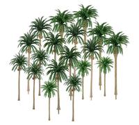 Hoement 1set Artificial Tropical Palm Trees Miniature Plastic Model Palms for Landscape Scenery Lightweight Simulation Trees for Architectural Dioramas and Fish Tank Decorations