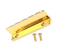 Hoement 1set Electric Guitar Shaped Nut Replacement Metal String Nut Pre-slotted Design for Easy Installation Compatible String Electric Guitars