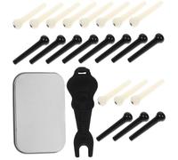 Hoement 1set Guitar Bridge Pin Set Ergonomic Design Acoustic String Pegs for Secure Fixation Beautiful Aesthetic for Guitar Types