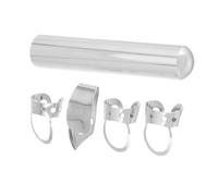 Hoement 1set Guitar Slide Medium Metal Bar Design and Thumb Finger Picks for Acoustic Electric Bass Guitar and Ukulele Accessories
