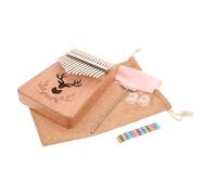 Hoement 1set Keys Thumb Piano Kalimba Portable Music Instrument for Beginners Lightweight Solid Finger Piano Calibrated Sound for Easy Playing Anywhere