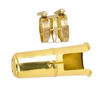 Hoement 1set Saxophone Mouthpiece Cap Unique Pattern Clip Material Easy to Install Compatible Alto and Tenor Saxophones Essential Music Instrument Accessory