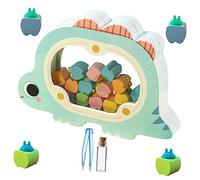 Hoement 1set Wooden Teeth Keepsake Organizer Cute Cartoon Design Tooth Box for Boy Girl Safe Storage Tweezers for Cherishing Childhood Memories