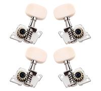 Hoement 2 Pair Ukulele Tuning Pegs Metal Plastic Easy to Tune Reliable Replacement Accessories for 4 Strings Classical Guitar and Ukulele with Attractive Engraved Design