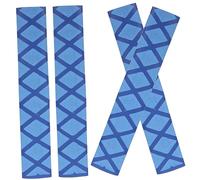 Hoement 2 Pairs Blue Drumstick Grips Adjustable Wrap Covers for Drumsticks Non Slip Repeatable Water Washing Irradiation Cross-linked Polyethylene Sleeves for Drum Players