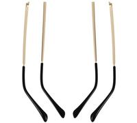 Hoement 2 Pairs Gold Metal Glasses Arm Replacement Comfortable Anti-pinch Temples for Sunglasses Reading Easy to Install Spectacle Legs Repair Kit