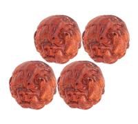 Hoement 2 Pairs Wooden Baoding Balls with Handmade Zodiac Design, Ergonomic Fit Meditation Therapy Hand Massage Tools for Family Gatherings and Walks, Classic Traditional Festive Style